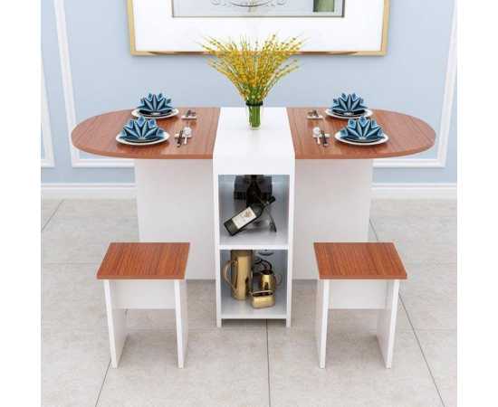Foldable Family Dining Table And Chairs Set For Home