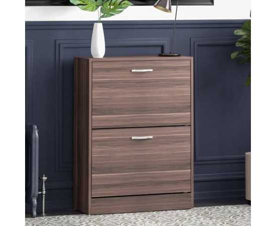 12 Pairs Flip Down Shoes Storage Organizing Cabinet