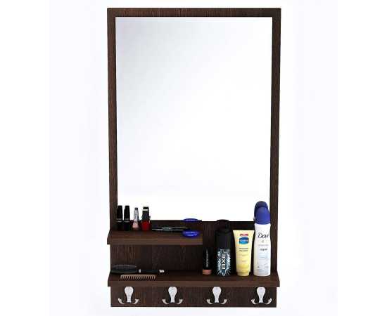 Dressing Table with Shelf Mirror and Hanging Hook