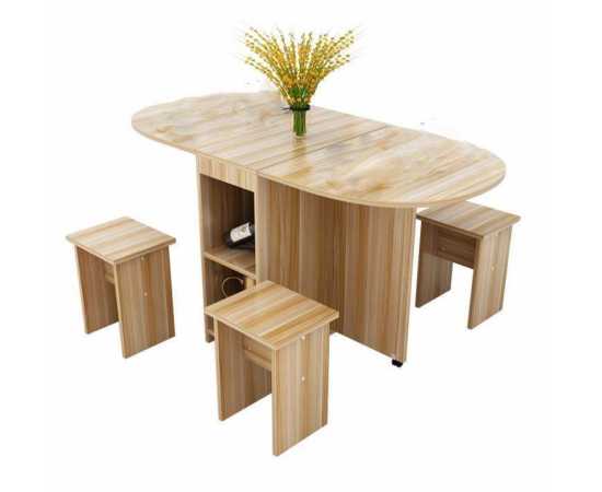 Foldable Family Dining Table And Chairs Set For Home