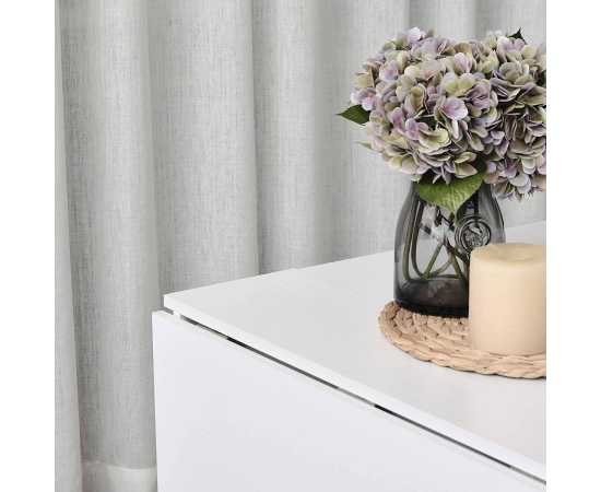 Wooden Multi-functional Expandable Folding Dining Table - White