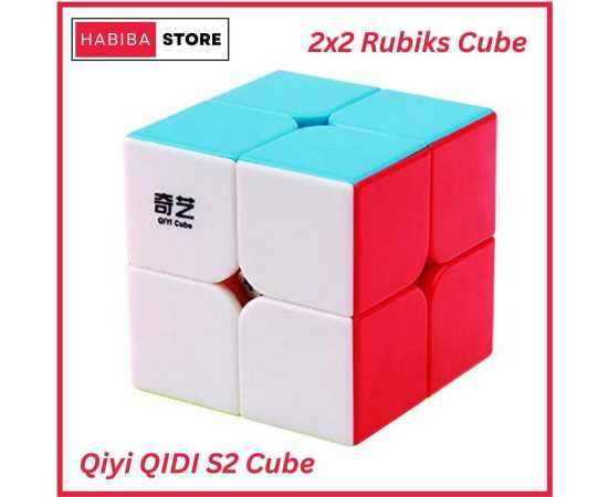 Qiyi QIDI Rubiks Cube 2x2 Sticker Less Puzzle Toy