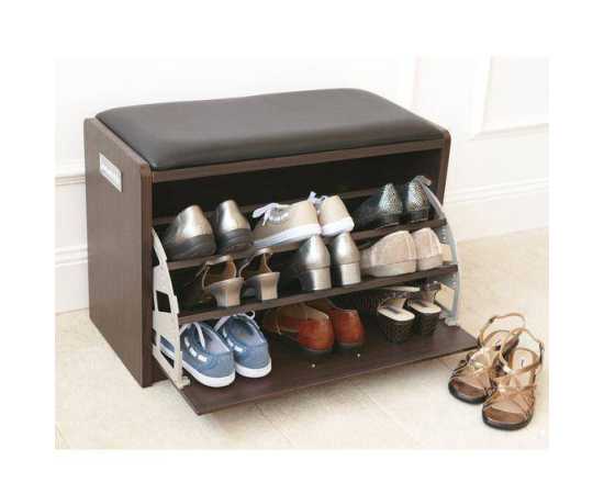 Toheed Wood Shoe Organizer Cabinet With Seat