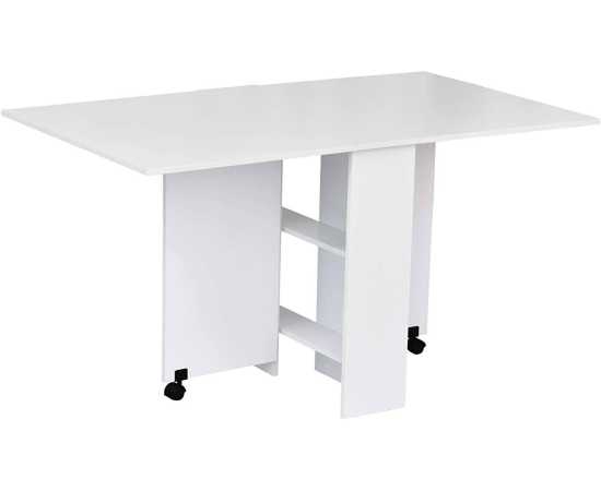 Wooden Multi-functional Expandable Folding Dining Table - White
