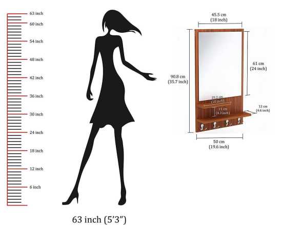 Dressing Table with Shelf Mirror and Hanging Hook