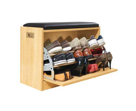 Toheed Wood Shoe Organizer Cabinet With Seat