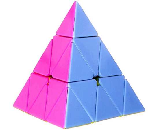 3x3 Pyramid Cube Sticker Less Puzzle Toy