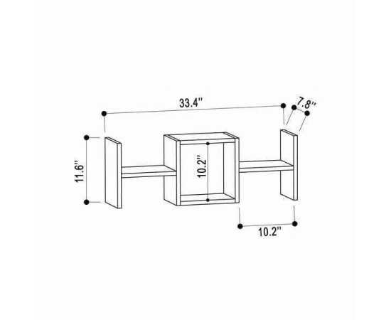 Toheed wood modern wall shelf