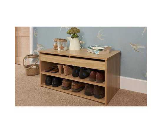 Wooden Shoes storage Cabinet with seat
