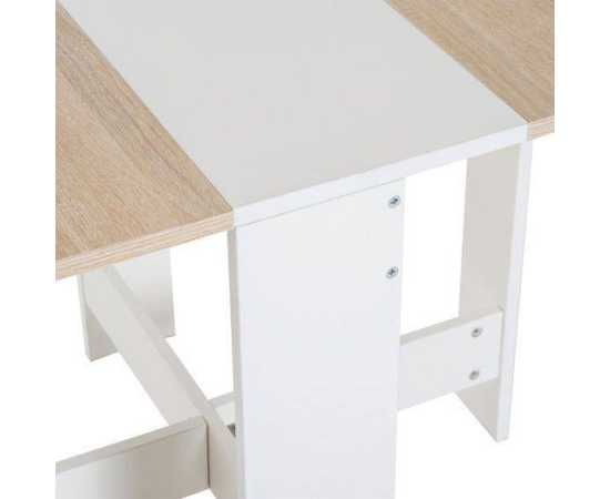 Folding Dining Table For Home - White & Brown