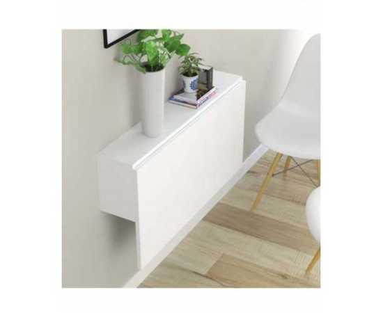 Space Saving Folding Wall Mounted Table - White