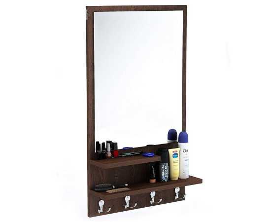 Dressing Table with Shelf Mirror and Hanging Hook