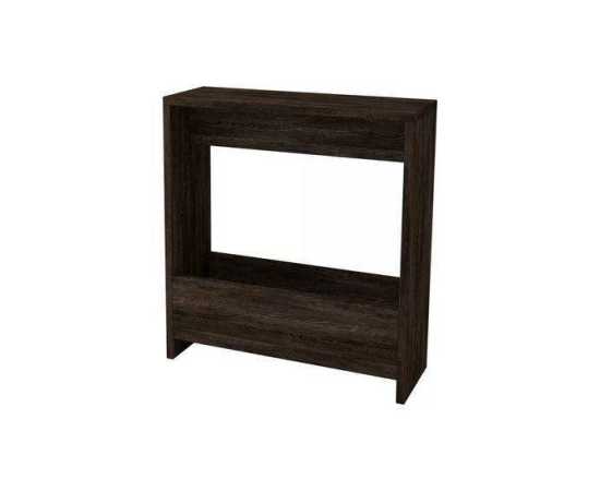 Wooden side table with storage for living room - Dark Brown