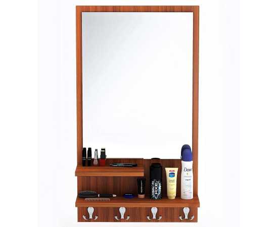 Dressing Table with Shelf Mirror and Hanging Hook