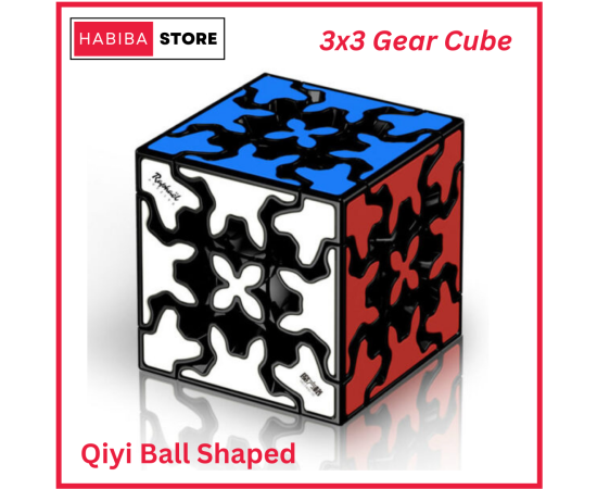 Qiyi Gear Cube 3x3 Sticker Less Smooth Puzzle Toy