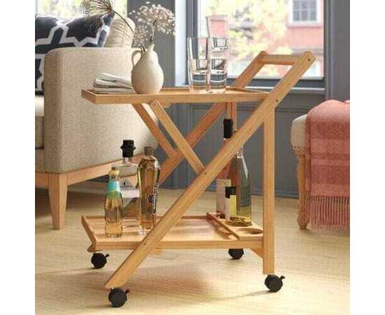 wooden Serving tea trolley