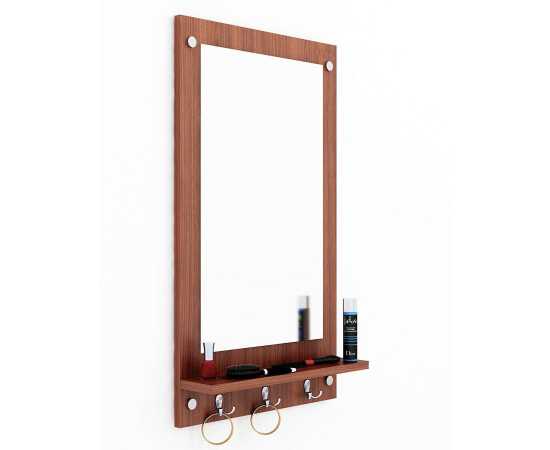 Wall Mirror with Shelf and Hanging Hook For Home