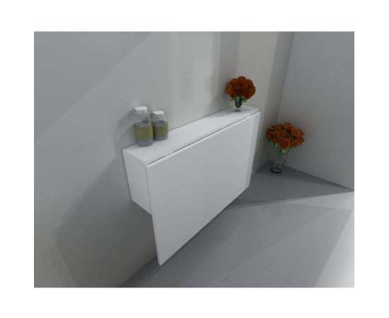 Space Saving Folding Wall Mounted Table - White