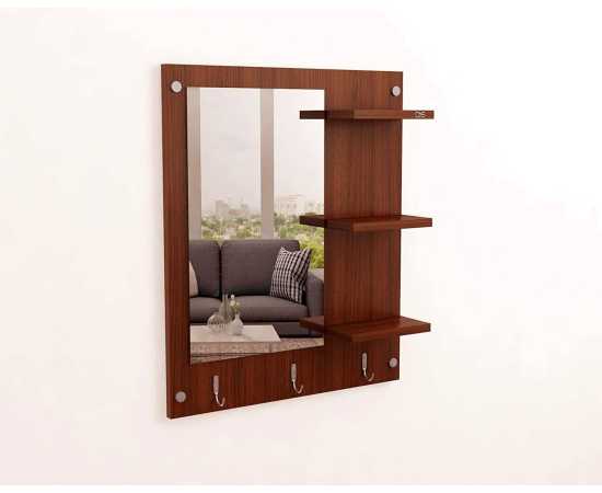 Toheed wood Wall Mount Dressing Mirror - Brown