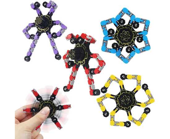 Fidget Spinner Robot Transformable Hand Toy - 1 PC