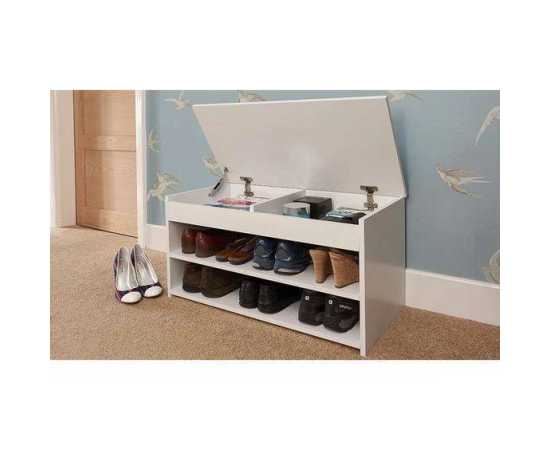 Wooden Shoes storage Cabinet with seat