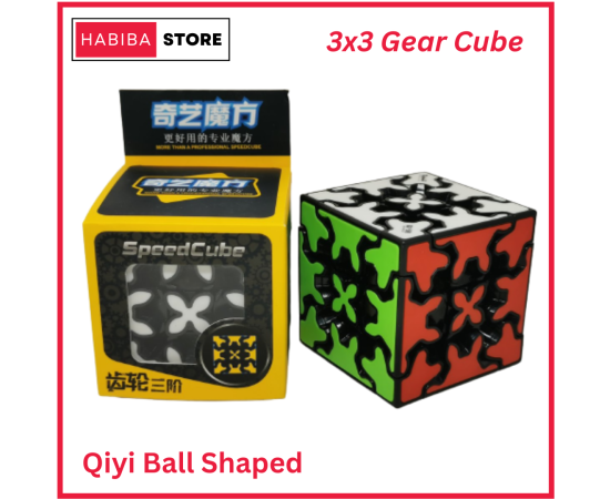 Qiyi Gear Cube 3x3 Sticker Less Smooth Puzzle Toy