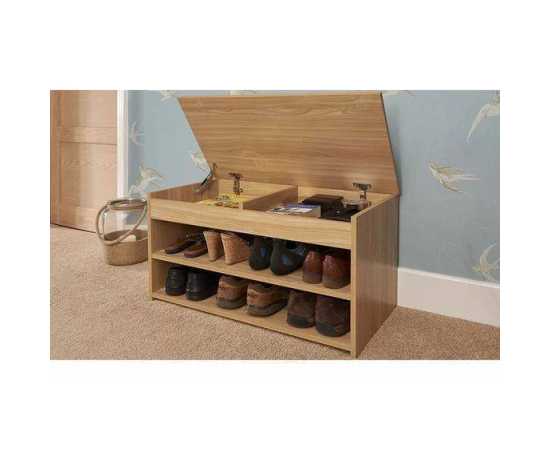 Wooden Shoes storage Cabinet with seat