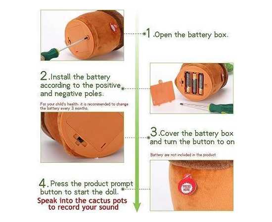 Dancing Cactus Talking Toy For KidsDancing Cactus Talking Toy For Kids