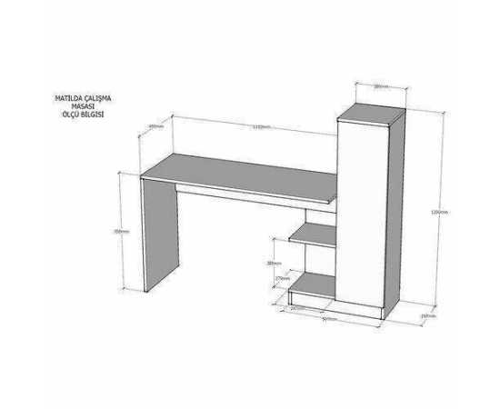 Multipurpose Study Desk with Side Shelves For Home