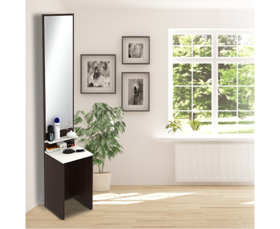 Full Length Dressing Table With Mirror & Shelf