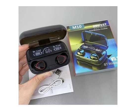 M10 Wireless Bluetooth 5.1 Earbuds - Black