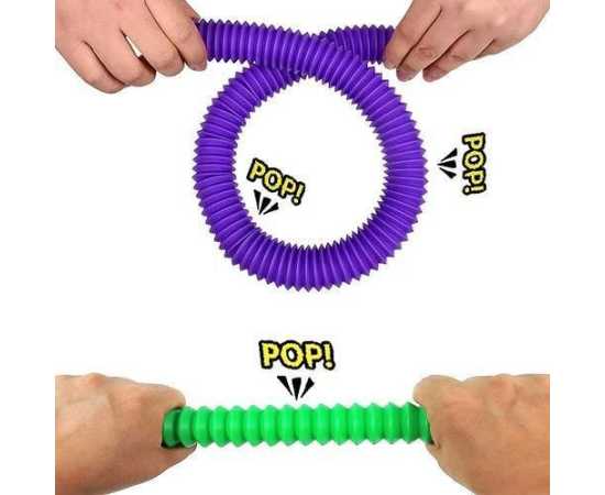 4 Pcs Macaron DIY Learning Skill Tubes Pop Tube Fidget Toys