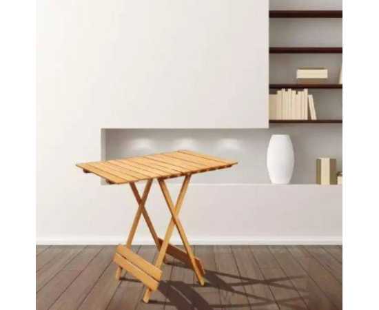 Beach wood space saving folding table