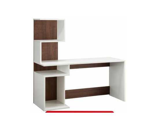 white & brown stylish study table - TWST25