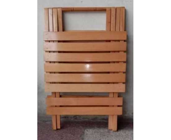Beach wood space saving folding tableBeach wood space saving folding table