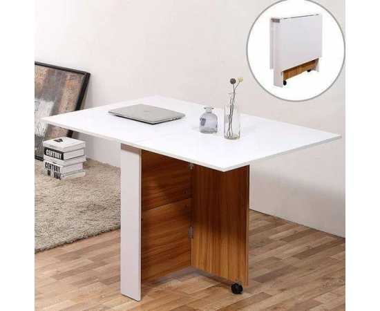 Toheed wood space saving folding dining table
