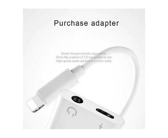 2 in 1 Earphone Audio Adapter Converter For iPhone