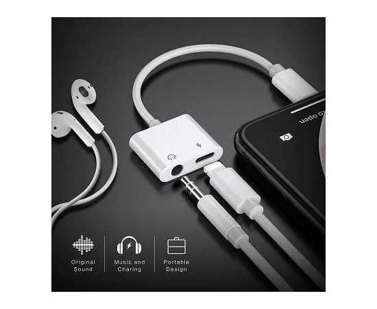 2 in 1 Earphone Audio Adapter Converter For iPhone