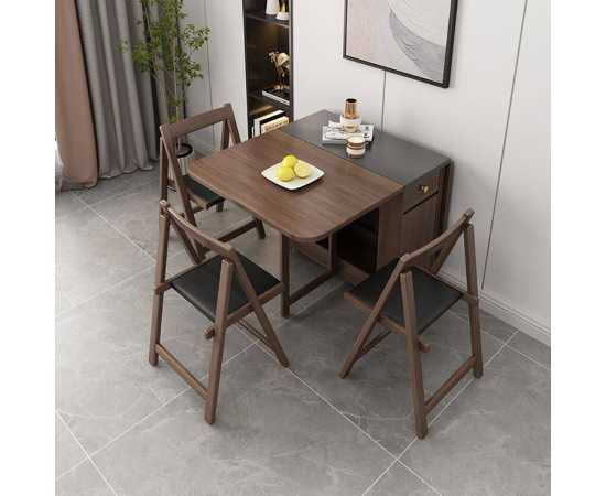 Toheed Wood Folding dining table Set For Home & Office