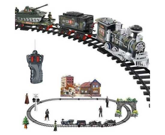 Electric Dynamic Steam RC Track Train Playset Set TOy