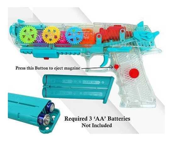 Transparent Gear Soft Blaster Gun Toy For kids