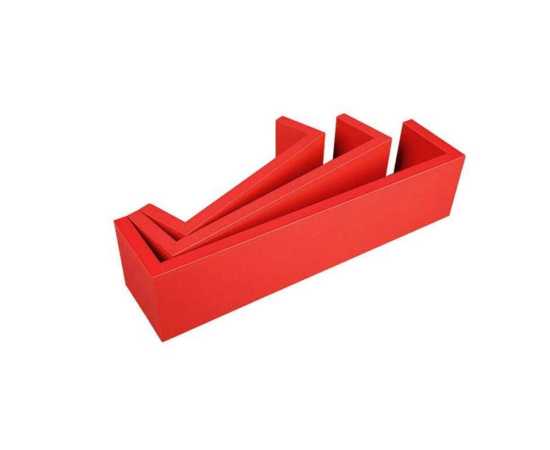 Toheed wood U Shaped Floating Wall Shelves - Set of 3