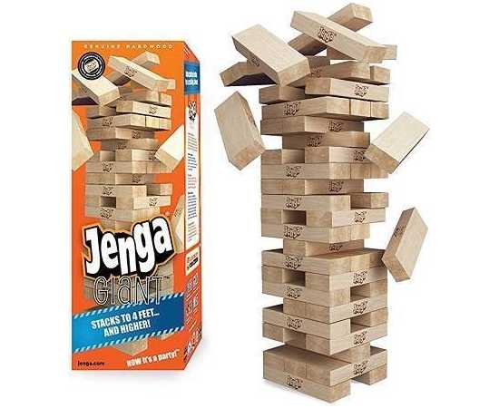 Classic Jenga Wooden Stacking Tower Board Game for Kids