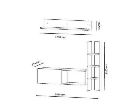 Toheed wood TV stand media unitToheed wood TV stand media unit