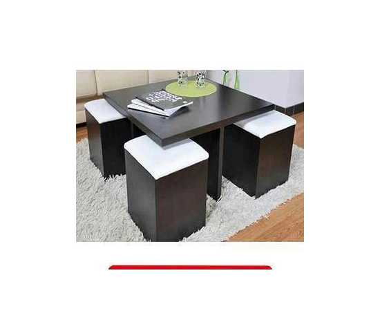 Black Dream dining table or center table with 4 seats - TWDT12
