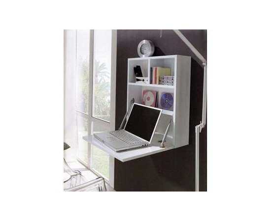 White Small wall mounted folding Study desk - TWLD13
