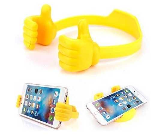 Multi Color Thumbs up Mobile Phone Holder - 1 Piece