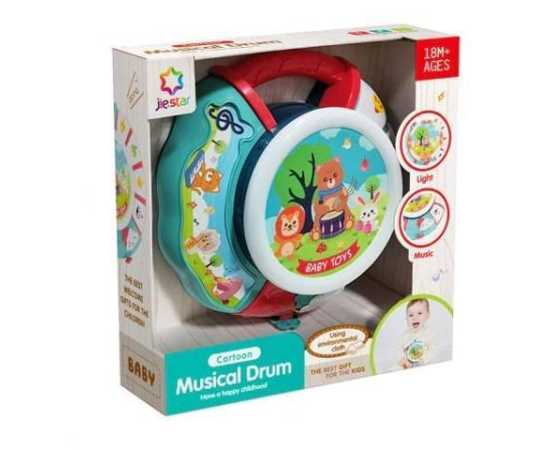 Jiestar Cartoon Musical Activity Drum Playset Toy