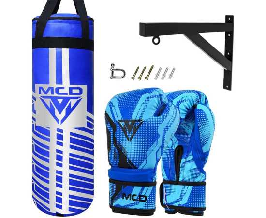 Kids Boxing Gloves Punch Bag Set