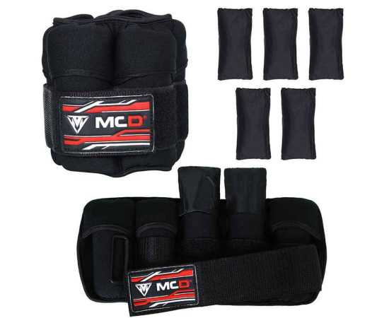 MCD Pair Weight Bearing Ankle Wrist Strap Leg Strength Resistance Bands For Speed